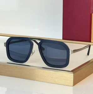 Large Square Acetate Fiber Sunglasses UV400 Sun Protection Men’s Sunglasses