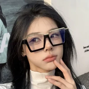 Large Square Anti Blue Light PC Optical Eyeglass Frames for Men and Women