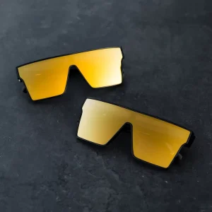 Lbashade 21041 Fashion Trendy Vintage Oversized One Piece Shades Retro Square Custom Logo Mirror Sunglasses Women Men