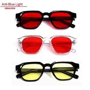 Lbashades 3506F Vintage Square Glasses Lunettes Anti Lumiere Bleue High Quality CP+PC Computer Glasses Men Frames For Eyeglasses