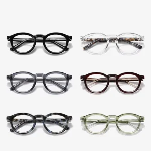 Lbashades 86581 New Retro Vintage Round Tr90 Eyeglass Frames Gafas High Quality Blocking Blue Light Eyewear Glasses Custom Frame