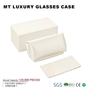Leather Eyewear Packaging Set with Sunglasses Case, Box and Microfiber Pouch