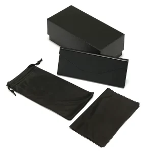 Leather Foldable Sunglasses Case and Packaging Box Set