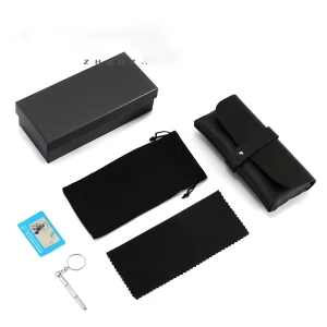 Leather-Style Snap-Button Eyewear Case, Hard, 6-Piece Set, Custom Logo Printing