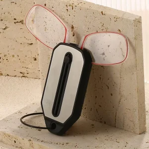 Legless Pince-Up Portable Unisex Reading Glasses Anti-Blue Light Eyewear with Keychain