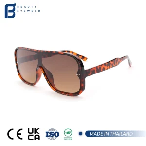 Leopard Print Square Polarized UV400 Sunglasses for Women Outdoor Beach Travel