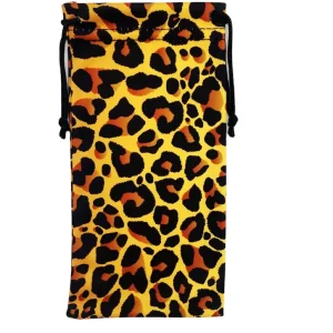 Leopard Soft Cloth Pouch for Small Sunglasses and Reading Glasses