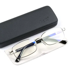 Lightweight Anti-Blue-Light Reading Glasses Full-Frame Resin-Coated Metal Frame