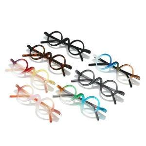 Lightweight Fashion Sandblasting Round Small Frame Women’s Reading Glasses