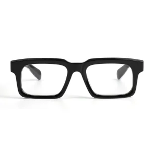 Lightweight Full Rim Rectangle Square Transparent Acetate Prescription Reading Eyeglass Frames