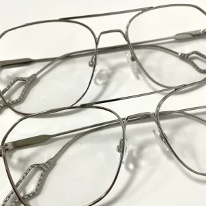 Lightweight Metal Polygon Full Rim Eyeglass Frames Multiple Colors for Men and Women Daily Wear