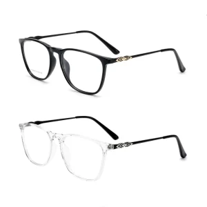 Lightweight Metal Rectangle Optical Glasses for Men and Women