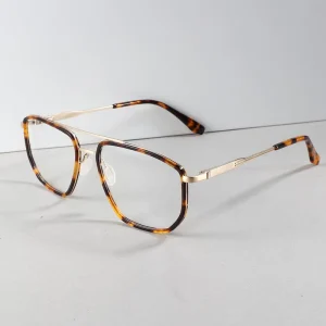 Lightweight Square Metal Full-Rim Eyeglass Frames for Men and Women