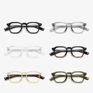 Lmamba 8662 Vintage Oval TR90 Frame CP Temple Glasses Blue Light Blocking Eyeglasses Eyewear Optical Frames Men Women