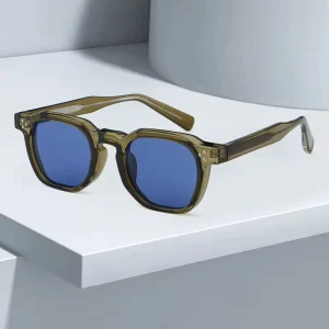 Logo Custom Retro Fashion Unisex TR90 Polygon Sunglasses UV400 Leopard Square CP Acetate Sunglasses Men Women