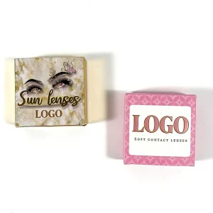 Low MOQ Custom Soft Contact Lenses Box Empty Contact Lens Case Packaging for Cosmetic Beauty with Logo
