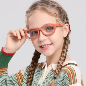 Lucky Children Eyewear Flexible Bendable Silicone Eyeglasses Frames Boys Girls Anti Blue Light Blocking Glasses for Kids