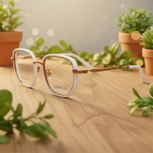 Luxurious Lightweight Titanium Full Rim Eyeglass Frame Classic Anti Blue Print Thick Border for All Face Shapes Adults for
