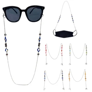 Luxury Acetate Sunglasses Chains Geometric Eyeglasses Holder Eyewear Accessories