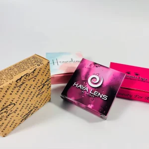 Luxury Custom Logo Contact Lens Paper Box with Full Color Printing Cosmetic Packaging Box for Color Contact Lenses
