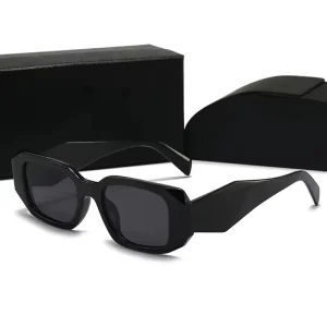 Luxury Designer Sunglasses Eyewear Men Classic Black Rectangular Small Frames Anti Uv Sunglasses Women