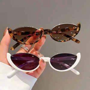 Luxury Designer Sunglasses UV380 Cat Eye Small Frame Rectangle Sunglasses Vintage Y2K UV400 Trendy Unisex Eyewear Custom LOGO