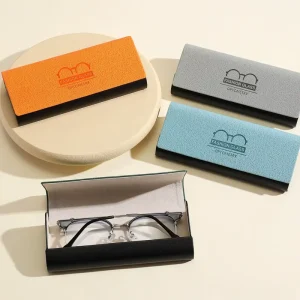 Luxury Handmade Pu Leather Eyeglass case Custom Logo Sunglasses Box Magnetic Sunglasses Box