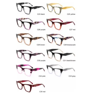 Luxury High End Women’s Acetate Optical Frame High Quality Square Eyeglasses Frames Square Reading Glasses