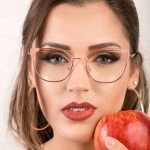 Luxury New Design Retro Metal Eyeglass Frame Optic High Quality Optical Frames Anti Blue Light Glasses Women