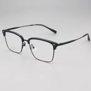 Luxury New Fashion Full Square Pure Titanium Optical Glasses Fiber Acetate Eyeglasses Frames