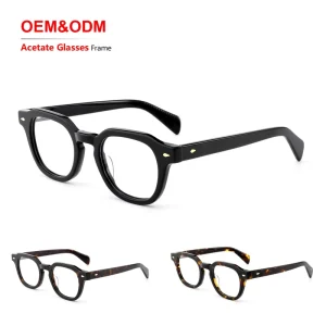 Luxury OEM Fashion Acetate Anti Blue Light Unisex Eyewear Optical Glasses Frame Fashion Blue Light Blocker Eyeglasses High end