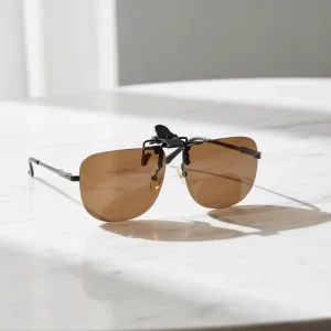 Luxury Oversized Blue Black Gold Frames Sunglasses Custom Logo Flip Ups with UV400 Polarized TAC Lenses for Driving Daily Used