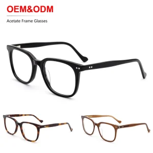 Luxury Unisex Acetate Optical Glasses Frame Anti Blue Light Square Full Rim Square Anti Radiation OEM High end