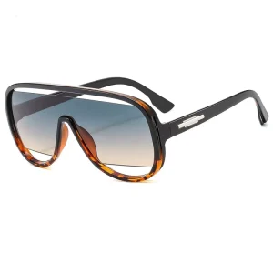 Luxury in Stock Big Frame Hollow Out Steampunk Sunglasses Oversized One Piece Uv400 Sunglasses