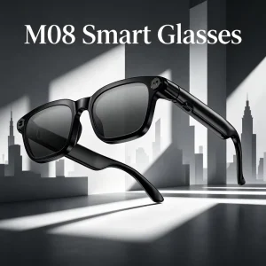 M08 Smart Glasses with 800W HD Camera Cross Platform Compatible AI Translation Touch Operate Outdoor Smart Eyewear