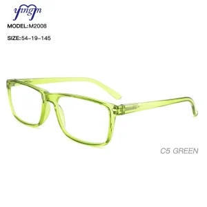 M2008 Custom Reading Glasses Fashionable Semi transparent Reading Glasses Yellow Green Red Black Orange Glasses
