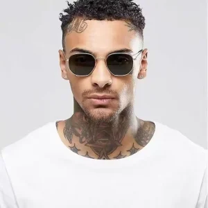 M7006 Hexagon Polygon Retro Unisex Sunglasses UV400 Full Frame
