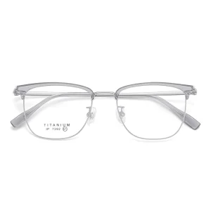 M7392 Vacuum IP Electroplated Men’s Square Full-Rim Lightweight Business Casual Eyeglass Frames
