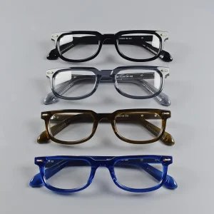 MK008 Retro Rectangle Acetate Eyeglass Frames with Pins