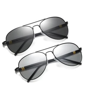 MK209 New Arrival Classic Retro Metal Pilot Double Bridge Oval Sunglasses Shades Spectacles Eyewear with TAC Polarized Lens