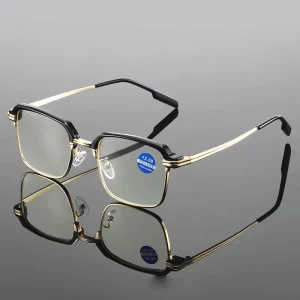 MK24051503 Metal Eyebrow Full-Frame Optical Reading Glasses with Blue Light Blocking Lenses