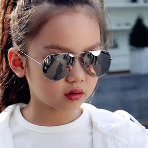 MK24052702 New Fashion Cool Retro Metal Aviation Kids Sunglasses Children Sun Glasses Luxury Shades Baby Boy Girls Pilot Eyewear