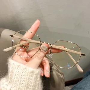 MK24121702 New Unisex Metal Round Oval Anti Blue Light Glasses for All Face Blocking Computer Mobile Rays Spectacles Eyewear