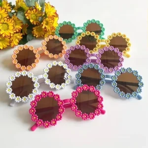 MS-354 Kids Round Flower Sunglasses for Girls