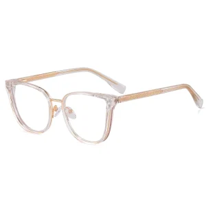 MS 81503 Women’s TR90 Metal Frame Cat Eye Optical Glasses Anti-Blue Light Lenses