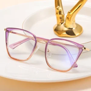 MS 82108 New Women’s Cat Eye Glasses Tr Metal Glasses Color Frame Design Optical Frames Custom Logo