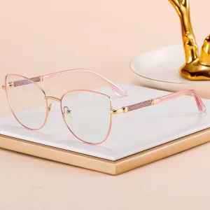 MS 83610 Women’s Cat Eye TR90 and Metal Optical Glasses Anti-Blue Light Glasses