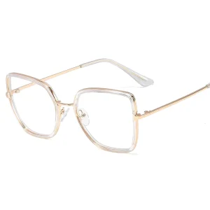 MS 95570 Trendy Logo Design Chinese Manufacturer Material Anti Blue Light Glasses Spectacles Frame Women Optical Eyewear