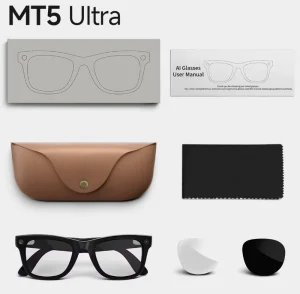 MT5 Ultra AI Smart Glasses with 8MP HD Camera Video Recording Real-Time Translation Bluetooth Audio