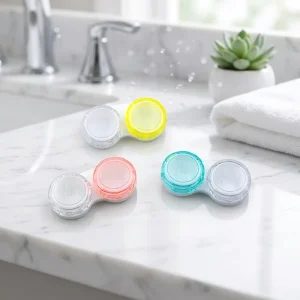 Macaroon Color Leak-Proof Colorful Cosmetic Contact Lens Wearing Tool and Storage Case Kit